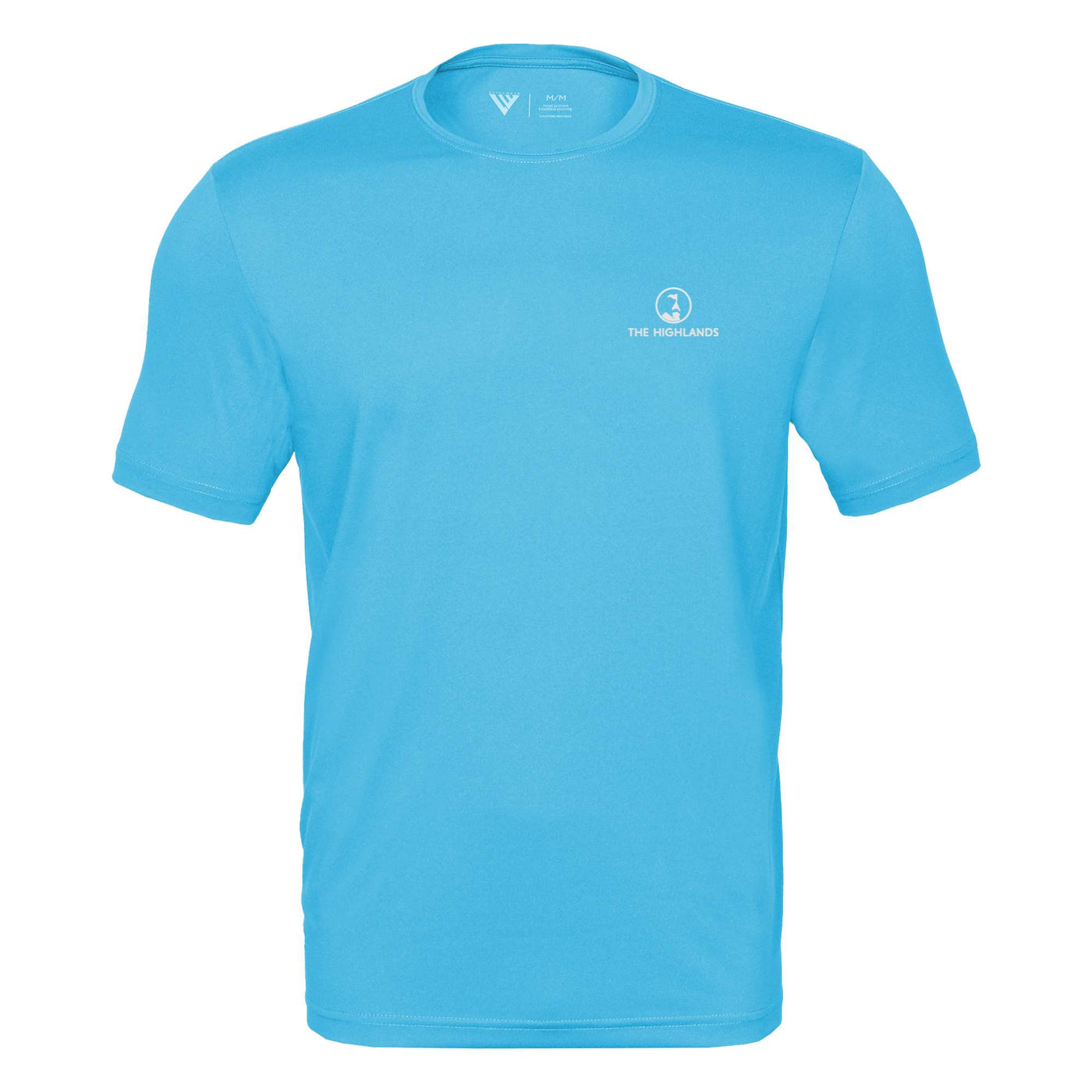 The Highlands Tech T-Shirt White Small Chest Logo NORSE BLUE