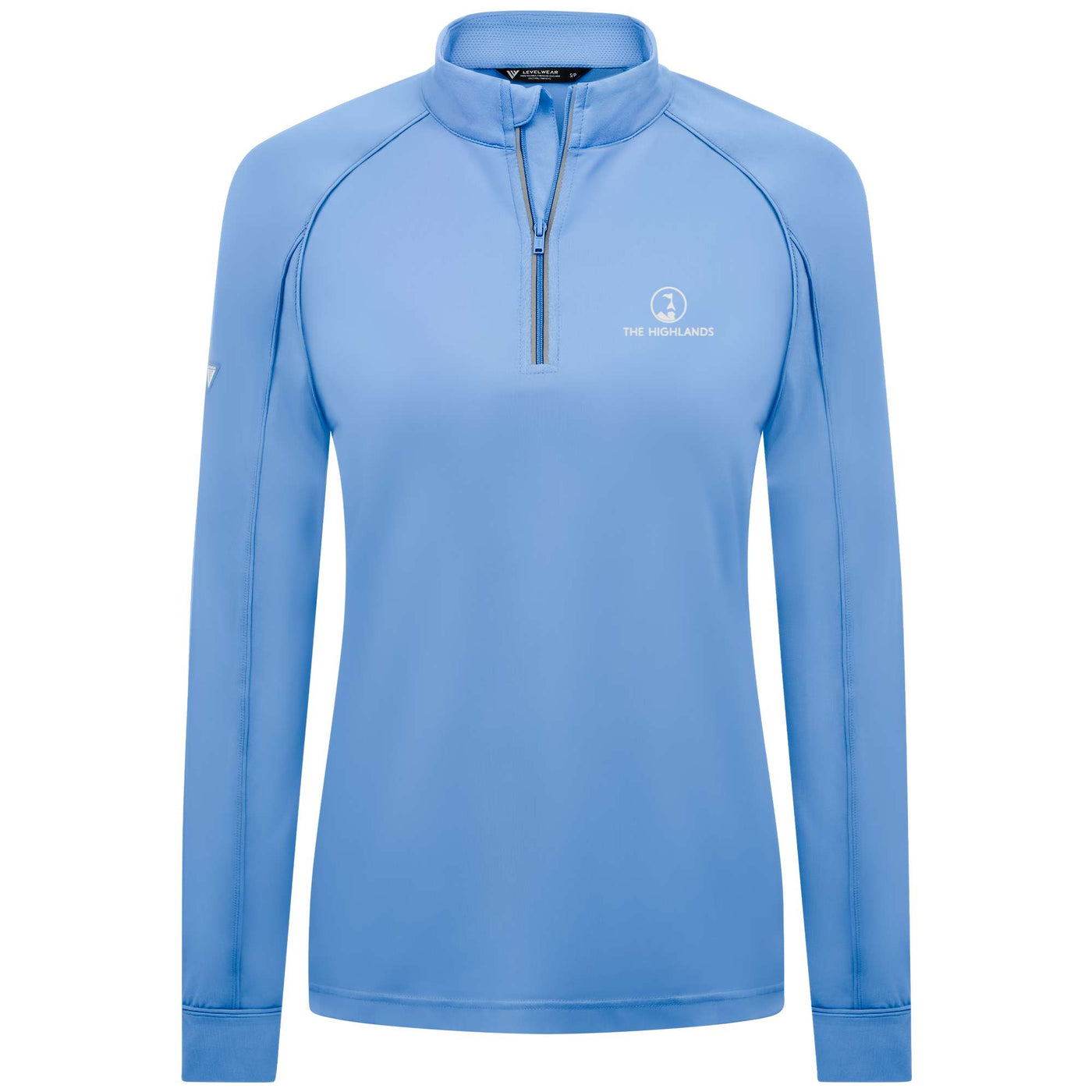 The Highlands Women's Lightweight 1/4 Zip White Small Chest Logo ICE 2