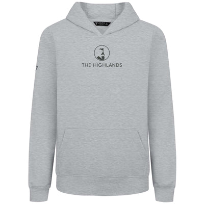 The Highlands Kid's Hoody Grey Chest Logo HEATHER PEBBLE