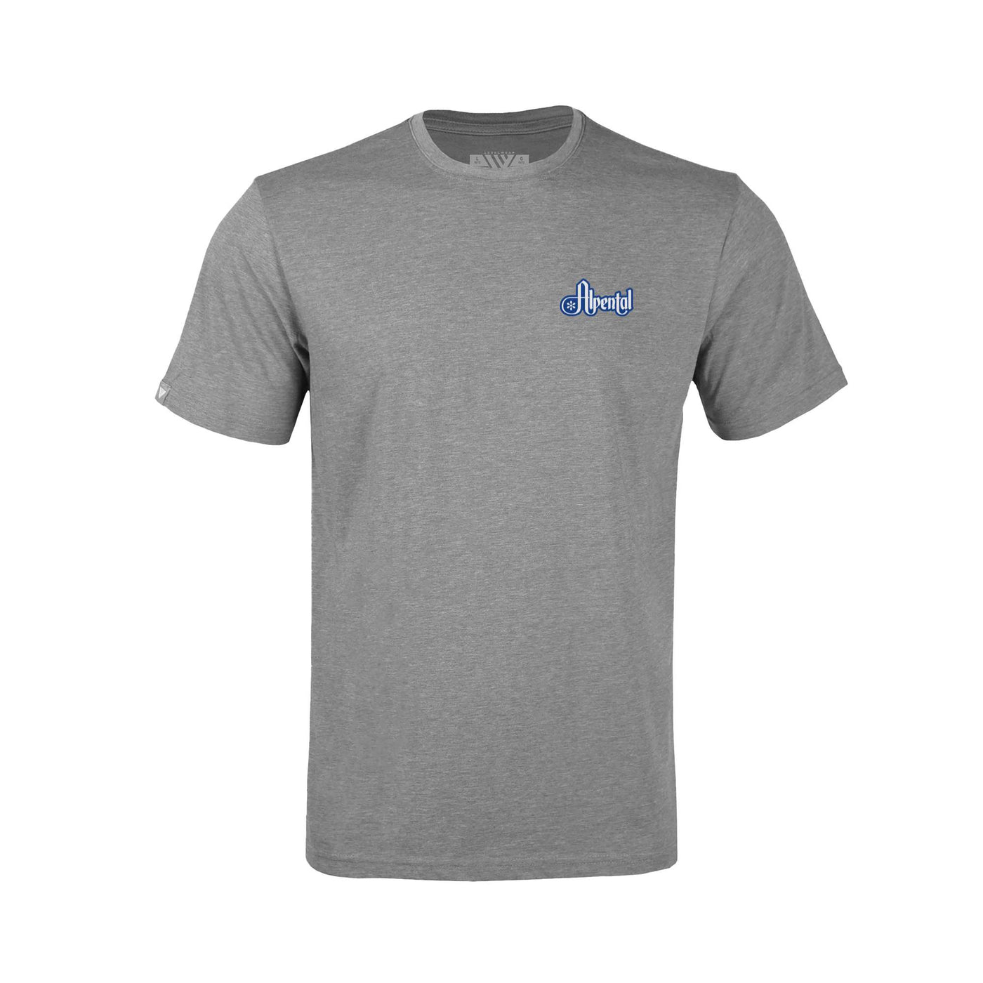 Alpental Kid's Classic T-Shirt Full Color Small Chest Logo Heather Steel Grey