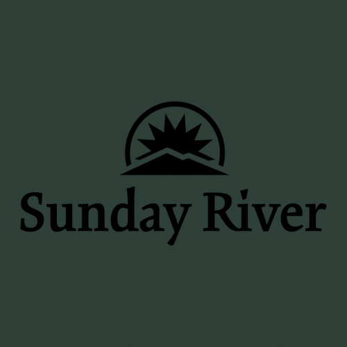 Sunday River Adult T-Shirt Black Chest and Back Logo Forest 