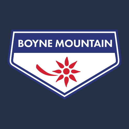 Boyne Mountain Adult Hoodie Full Color Chest Logo Navy 