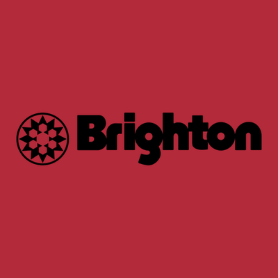 Brighton Adult Crewneck Black Chest Logo Red 