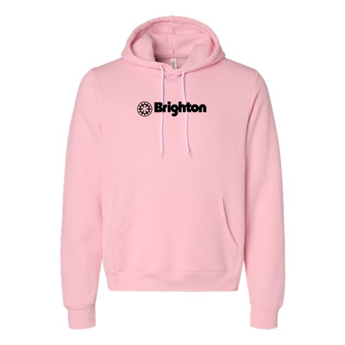 Brighton Adult Hoodie Black Chest Logo Pink 