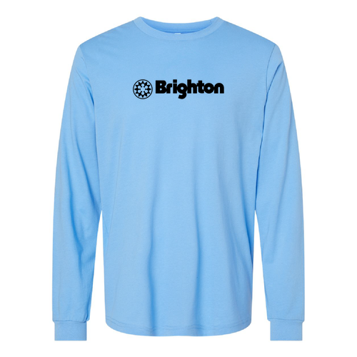 Brighton Adult Long Sleeve Black Chest Logo Carolina Blue 