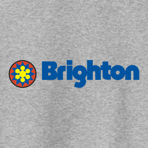 Brighton Adult Crewneck Full Color Chest and Back Logo Athletic Heather 