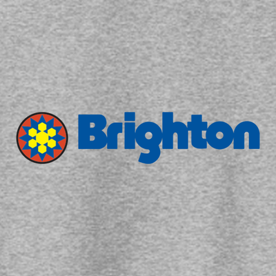 Brighton Adult Crewneck Full Color Chest and Back Logo Athletic Heather 