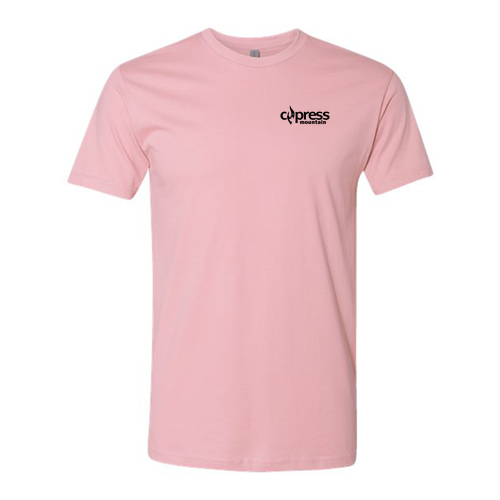 Cypress Adult T-Shirt Black Chest and Back Logo Pink 