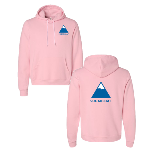 Sugarloaf Adult Hoodie Full Color Chest and Back Logo Pink