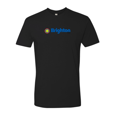 Brighton Adult T-Shirt Full Color Chest Logo Black 