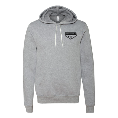 Boyne Mountain Adult Hoodie Black Chest and Back Logo Athletic Heather 