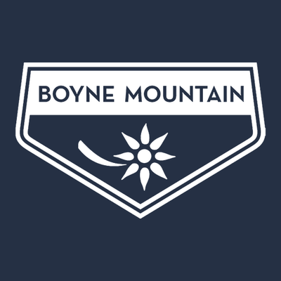 Boyne Mountain Adult Crewneck White Chest and Back Logo Navy 