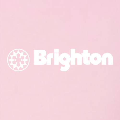 Brighton Adult Hoodie White Chest Logo Pink 