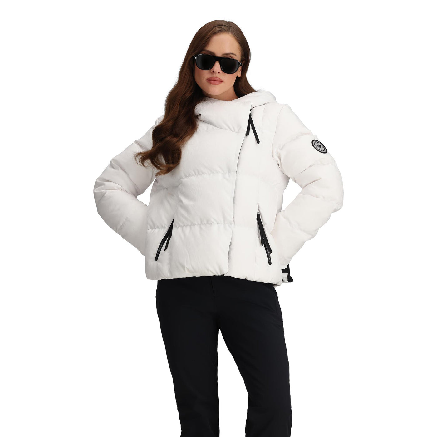 Obermeyer Women's Calypso Down Snow Jacket 2025 24105 White Zebra