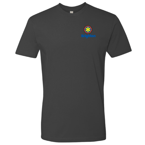 Brighton Adult T-Shirt Full Color Chest and Back Logo Heavy Metal 