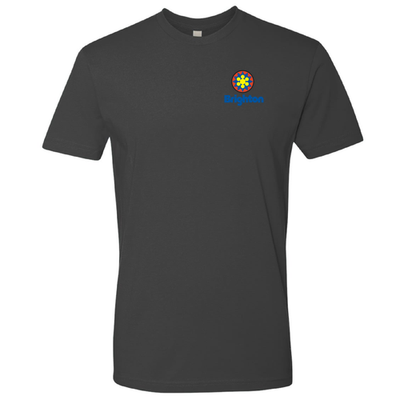 Brighton Adult T-Shirt Full Color Chest and Back Logo Heavy Metal 