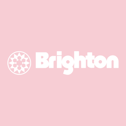 Brighton Adult T-Shirt White Chest Logo Light Pink 