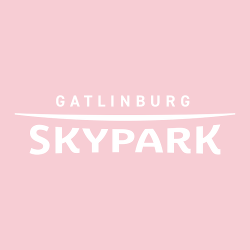 Gatlinburg SkyPark Adult T-Shirt White Chest Logo Pink