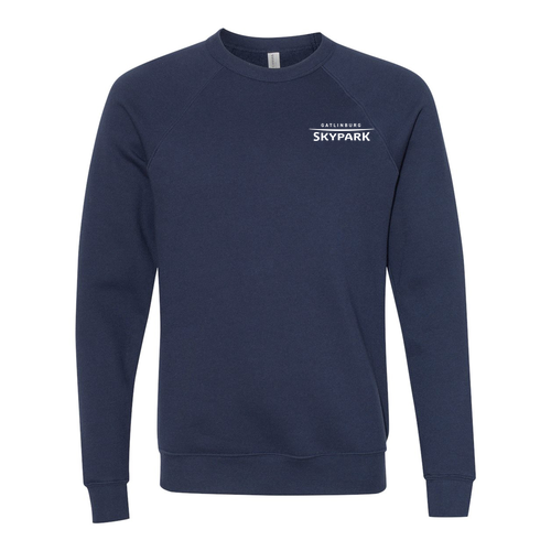 Gatlinburg SkyPark Adult Crewneck White Chest and Back Logo Navy