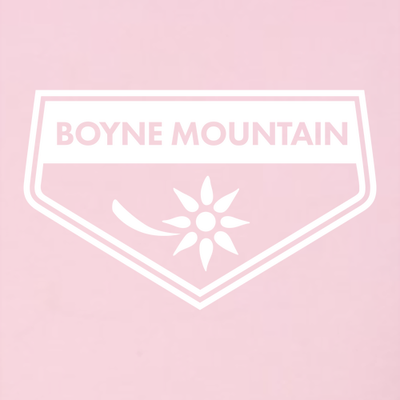 Boyne Mountain Adult Hoodie White Chest Logo Pink 