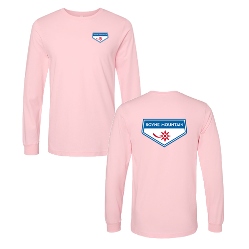 Boyne Mountain Adult Long Sleeve Full Color Chest and Back Logo Pink 