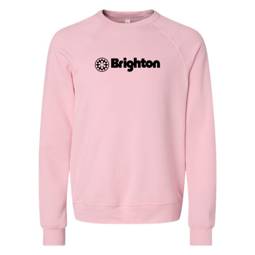 Brighton Adult Crewneck Black Chest Logo Pink 