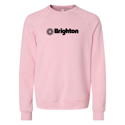 Brighton Adult Crewneck Black Chest Logo Pink 