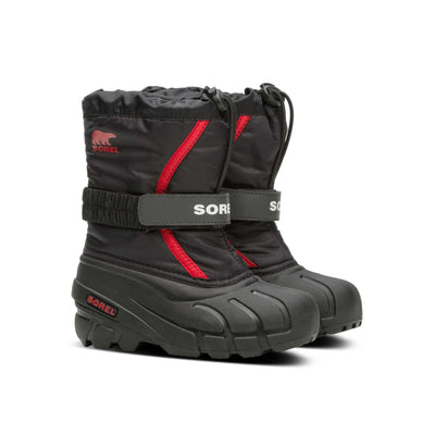 Sorel Children's Flurry™ Snow Boots 2024 BLACK/BRIGHT RED