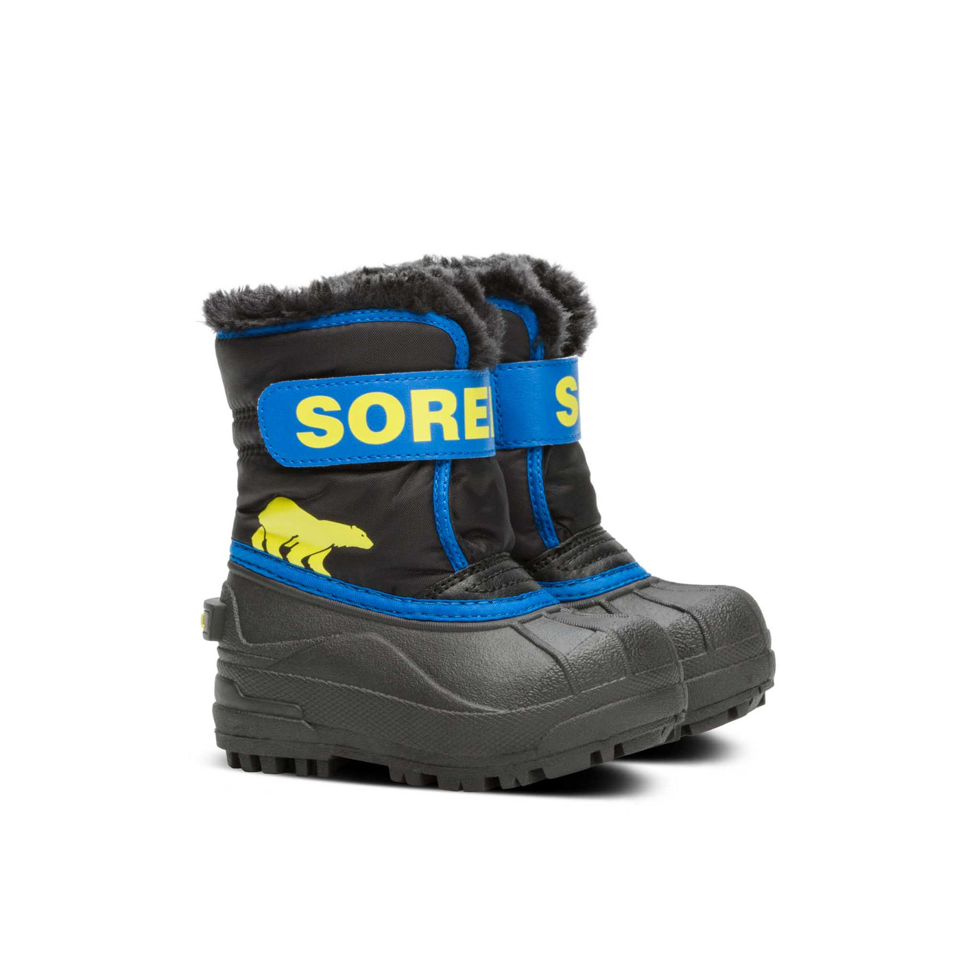 Sorel Toddler Snow Commander™ Snow Boots 2024 BLACK/SUPER BLUE