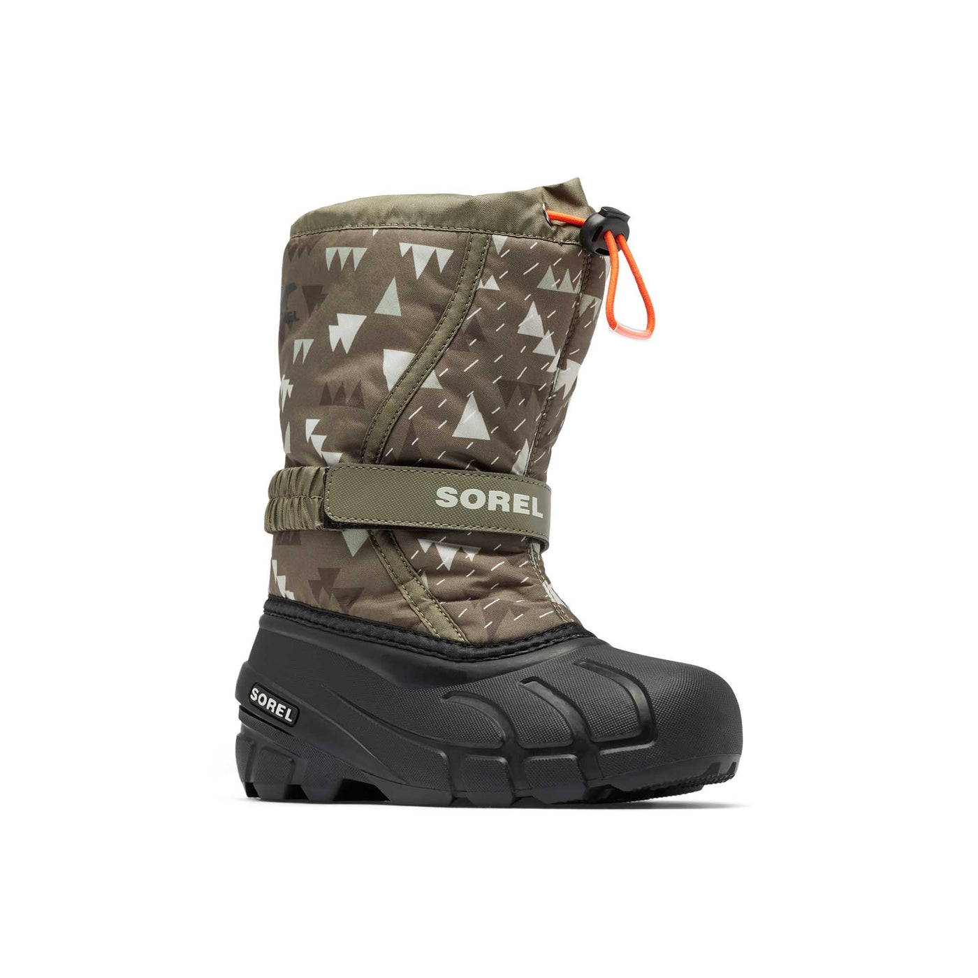 Sorel Children's Flurry™ Print Snow Boots 2024 STONE GREEN/ BLACK