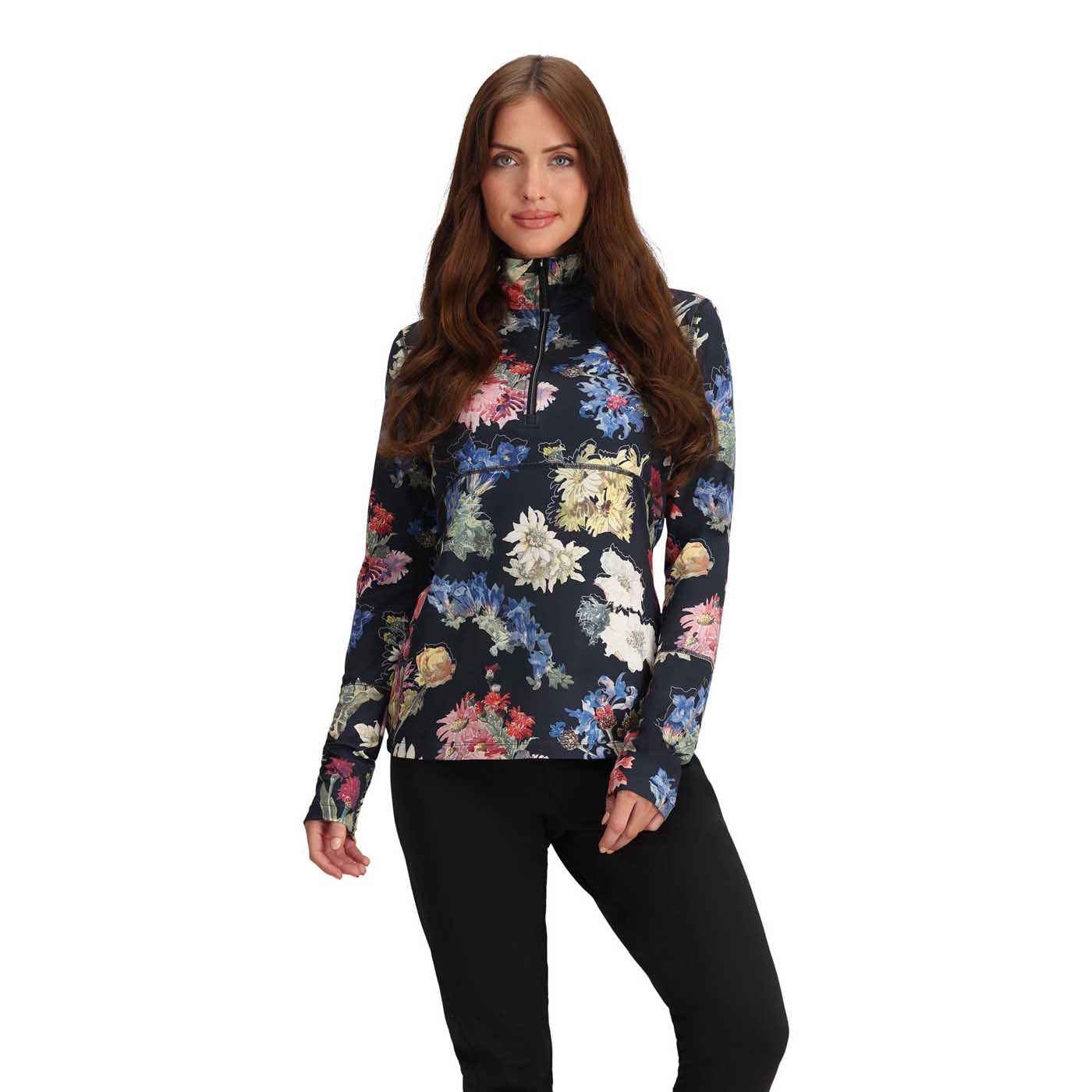 Obermeyer Women's Discover 1/4 Zip 2025 24171 Alpine Flowers