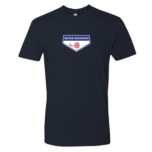 Boyne Mountain Adult T-Shirt Full Color Chest Logo Navy 