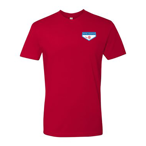 Boyne Mountain Adult T-Shirt Full Color Chest and Back Logo Red 