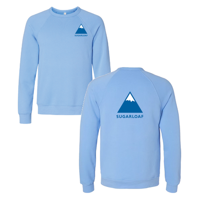 Sugarloaf Adult Crewneck Full Color Chest and Back Logo Carolina Blue