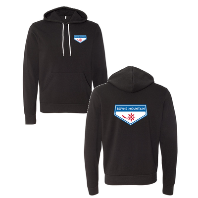 Boyne Mountain Adult Hoodie Full Color Chest and Back Logo Black 