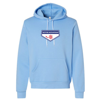 Boyne Mountain Adult Hoodie Full Color Chest Logo Carolina Blue 