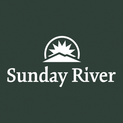 Sunday River Adult T-Shirt White Chest Logo Forest 