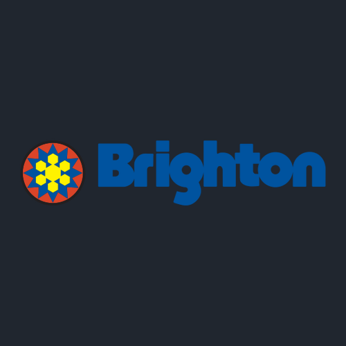 Brighton Adult T-Shirt Full Color Chest and Back Logo Midnight Navy 