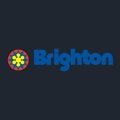 Brighton Adult T-Shirt Full Color Chest and Back Logo Midnight Navy 