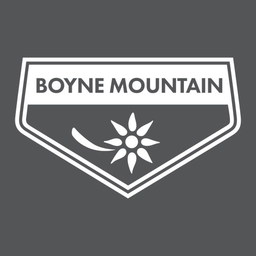 Boyne Mountain Adult Crewneck White Chest Logo Asphalt 