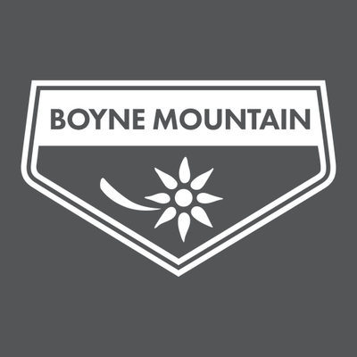 Boyne Mountain Adult Crewneck White Chest Logo Asphalt 