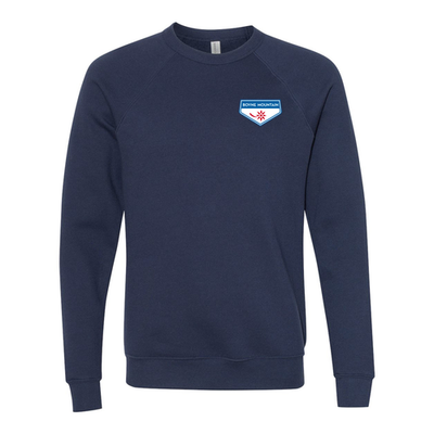 Boyne Mountain Adult Crewneck Full Color Chest and Back Logo Navy 