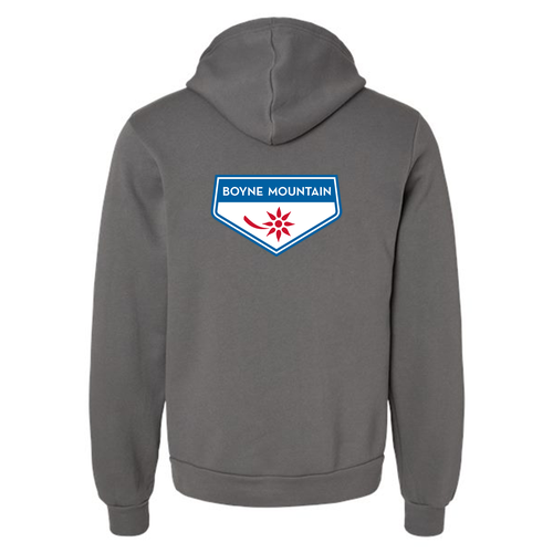 Boyne Mountain Adult Hoodie Full Color Chest and Back Logo Asphalt 