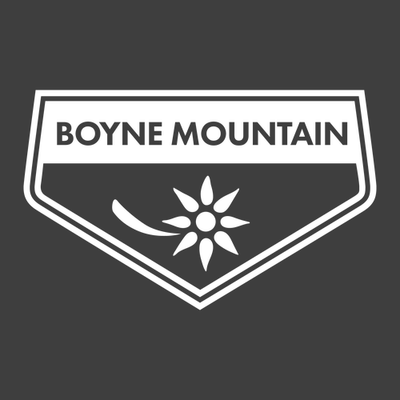 Boyne Mountain Adult Long Sleeve White Chest Logo Heavy Metal 