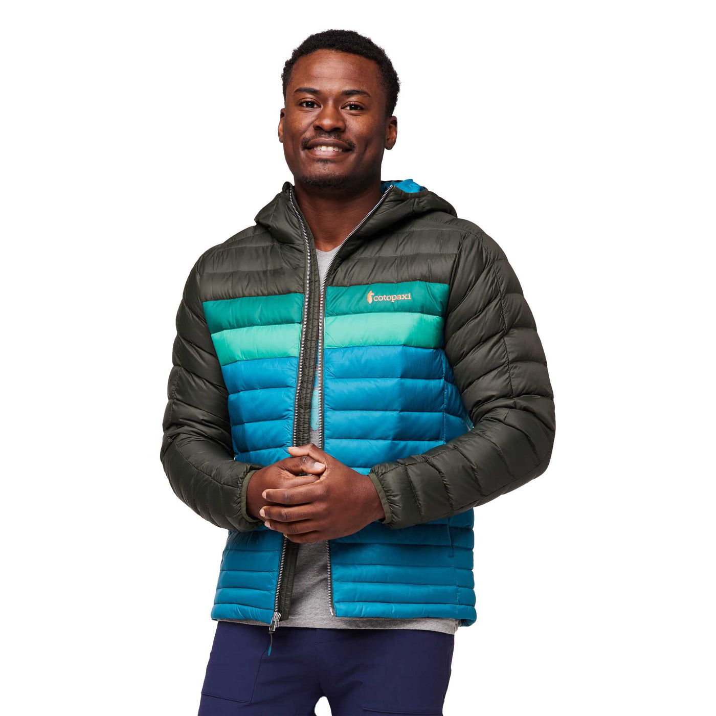 Cotopaxi Men's Fuego Hooded Down Jacket 2025 WOODS/ GULF