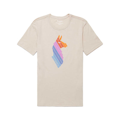 Cotopaxi Llama Stripes Organic T-Shirt 2024 OATMEAL