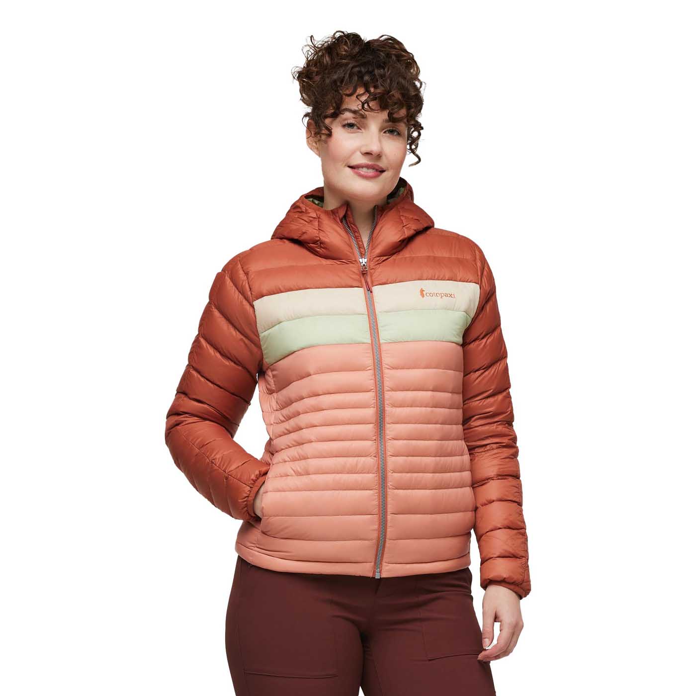 Cotopaxi Women's Fuego Hooded Down Jacket 2025 FADED BRICK/CLAY