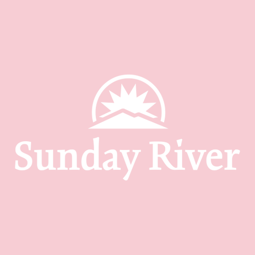Sunday River Adult T-Shirt White Chest and Back Logo Light Pink 