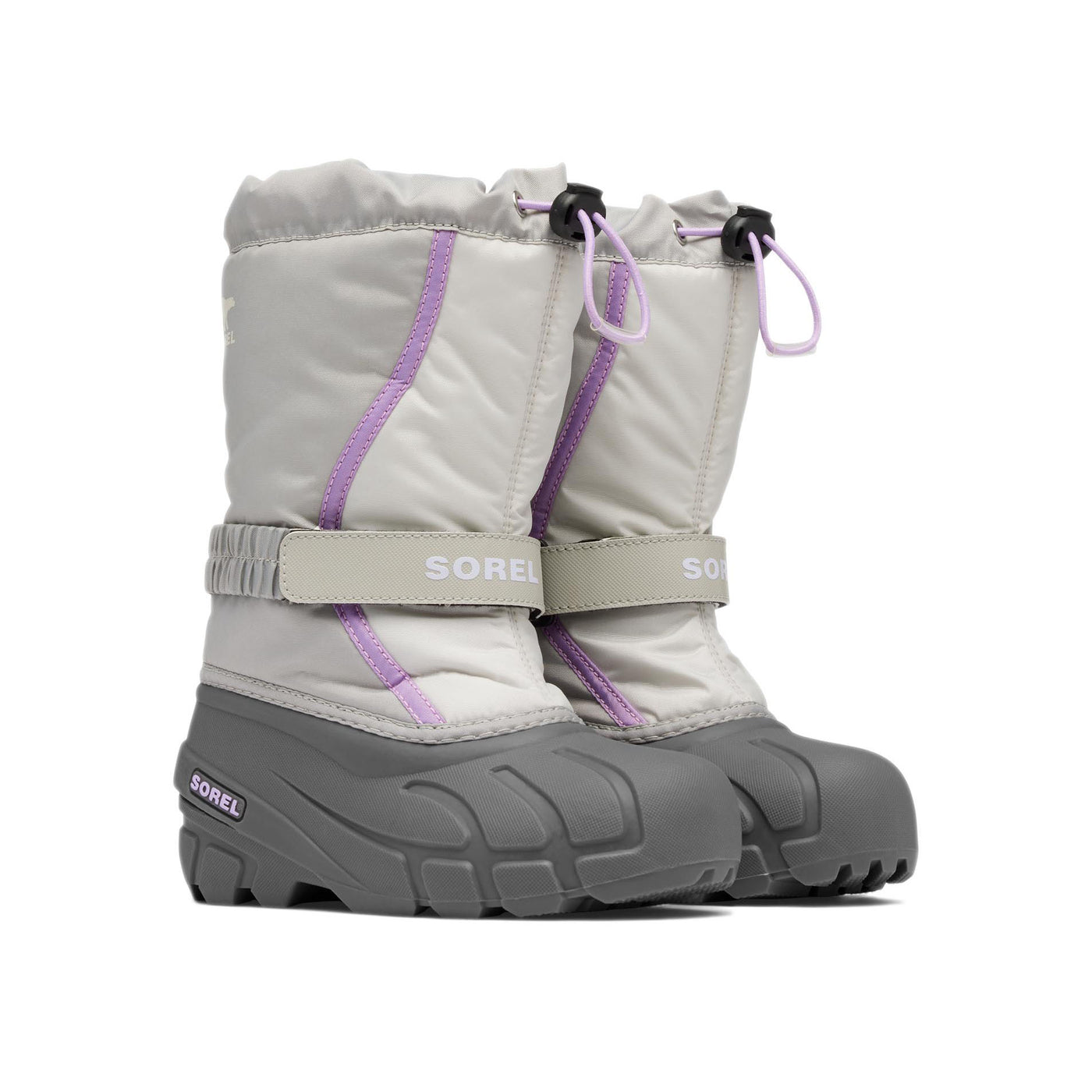 Sorel Junior's Flurry Boots 2025 DOVE/EUPHORIC LILAC