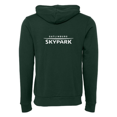 Gatlinburg SkyPark Adult Hoodie White Chest and Back Logo Forest